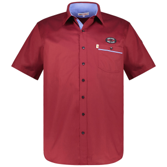 Freizeithemd aus Baumwolle dunkelrot_DUNKELROT | 10XL