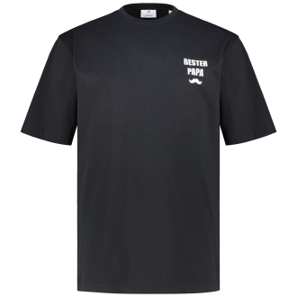 T-Shirt mit Statement-Print schwarz_BLACK | 3XL