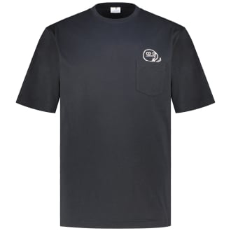 T-Shirt mit Motiv-Print schwarz_BLACK | 3XL