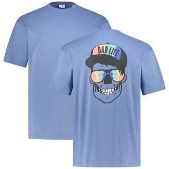 T-Shirt mit Motiv-Print blau_BLUE | 3XL