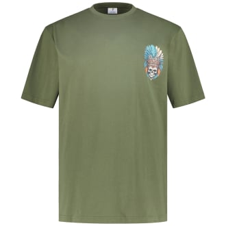 T-Shirt mit Motiv-Print khaki_KHAKI | 3XL