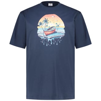 T-Shirt mit Motiv-Print dunkelblau_DARKBLU | 3XL