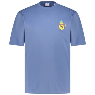 T-Shirt mit Motiv-Print blau_BLUE | 3XL