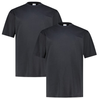 Doppelpack T-Shirt mit Rundhalsausschnitt schwarz_BLACK | 3XL