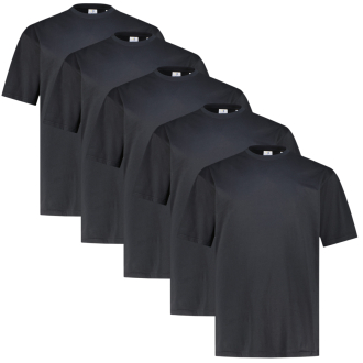 5er-Pack Basic T-Shirt schwarz_BLACK | 3XL