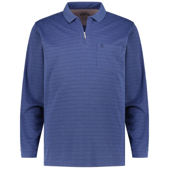 Langarm-Poloshirt, bügelleicht blau_600 | 3XL