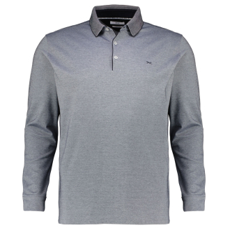 Poloshirt aus Jersey in Two-Tone-Optik dunkelblau_20/400 | 5XL