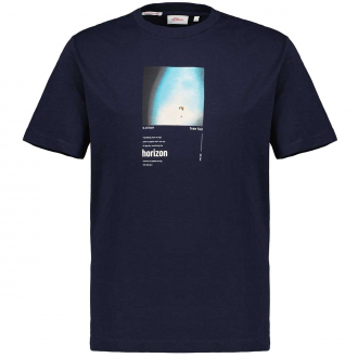 T-Shirt mit Print aus Biobaumwolle marine_5978 | 3XL