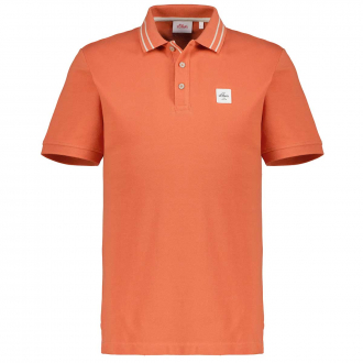 Poloshirt mit Kontrastdetails orange_2371 | 4XL