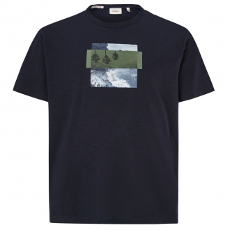 T-Shirt mit Foto-Print dunkelblau_59D1 | 4XL