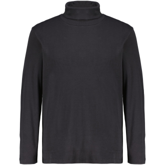Rollkragen-Shirt aus Baumwolle schwarz_9999 | 3XL