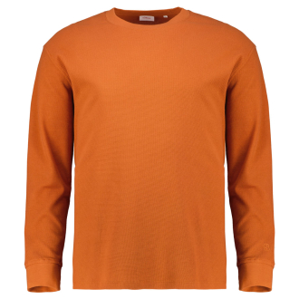 Leichtes Sweatshirt mit Waffelstruktur orange_2805 | 3XL