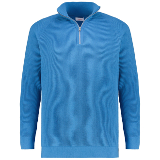 Pullover mit Stehkragen blau_6285 | 3XL