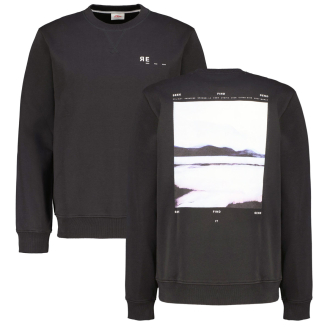 Sweatshirt mit Rückenprint schwarz_99D1 | 3XL