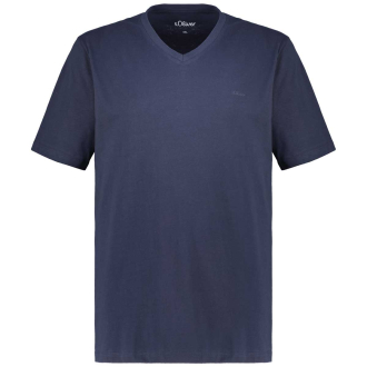 T-Shirt aus Baumwolle dunkelblau_5955 | 3XL