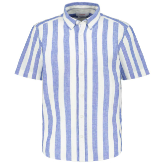 Freizeithemd aus Leinenmischung blau/weiß_55G5 | 3XL