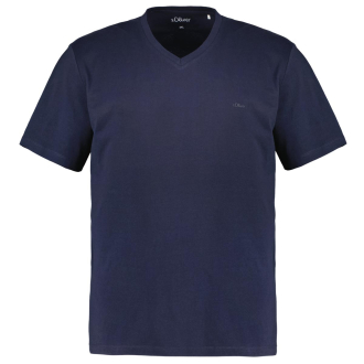 T-Shirt mit Logo-Print dunkelblau_5955 | 3XL