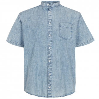 Freizeithemd mit Stone-washed-Optik jeansblau_599 | 6XL