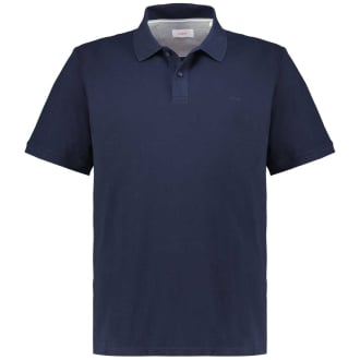 Poloshirt mit Label-Stickerei blau_5978 | 3XL