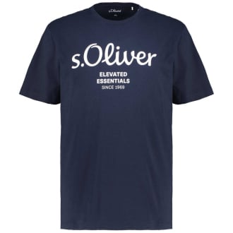T-Shirt mit Label-Print dunkelblau_59D1 | 3XL