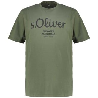 T-Shirt mit Logo-Print oliv_79D1 | 3XL