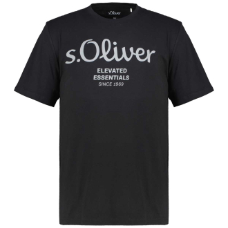 T-Shirt mit Label-Print schwarz_99D1 | 3XL