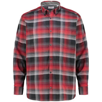 Kariertes Freizeithemd mit Elasthan rot_31N1 | 3XL