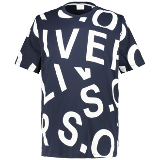 T-Shirt mit Letter-Print blau_59F1 | 3XL