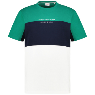 T-Shirt im Colorblock-Design grün_76G1 | 3XL