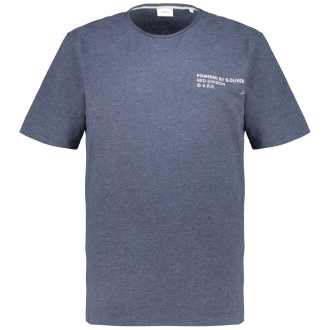 T-Shirt mit Logo-Print blau_59W1 | 4XL