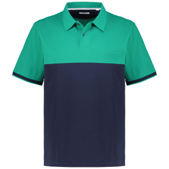 Poloshirt im Colorblock-Design grün_7652 | 3XL