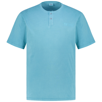 T-Shirt mit Serafinokragen blau/grün_6565 | 3XL
