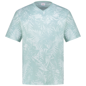 T-Shirt mit Allover-Print blau/grün_60A2 | 3XL