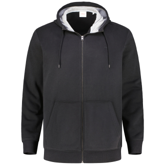 Kapuzenjacke aus Baumwollmischung schwarz_9999 | 3XL