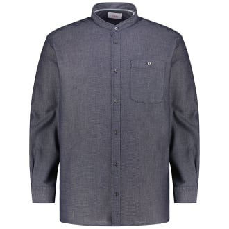 Freizeithemd aus Baumwollmischung blau_59K2 | 4XL