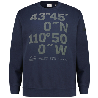 Sweatshirt mit Elasthan dunkelblau_59D1 | 3XL