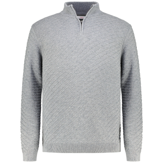 Strickpullover mit Rauten-Struktur grau_97X0 | 3XL