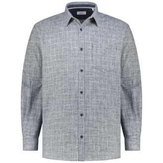 Freizeithemd aus Baumwolle blau_59N1 | 3XL