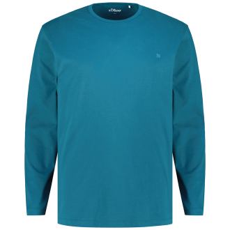 Basic-Longsleeve blaugrün_6767 | 4XL