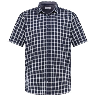 Freizeithemd in Seersucker-Qualität blau_59N1 | 3XL