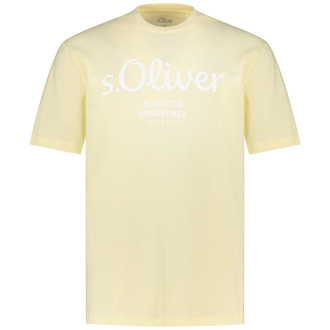 T-Shirt mit Label-Print gelb_12D1 | 3XL