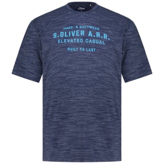 T-Shirt mit Stretch blau_58D1 | 3XL
