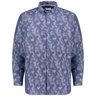 Freizeithemd aus Baumwolle blau_58K2 | 3XL