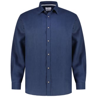 Freizeithemd aus Leinen blau_5852 | 3XL