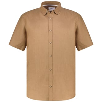 Freizeithemd aus Leinen braun_8483 | 3XL