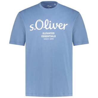 T-Shirt mit Label-Print blau_54D1 | 3XL
