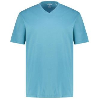 Basic-T-Shirt blau/grün_6565 | 3XL