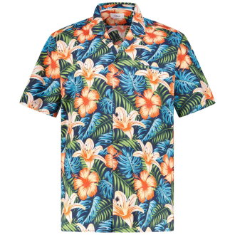 Freizeithemd mit Viskose blau_58A3 | 3XL