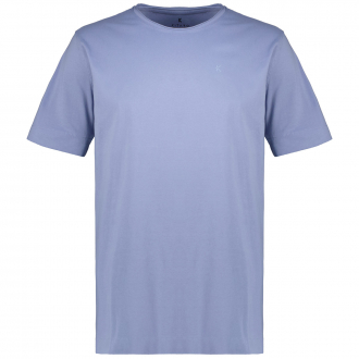 T-Shirt mit offener Rollkante graublau_10903 | 3XL