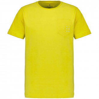 T-Shirt aus Baumwolljersey mit Brusttasche gelb_10203 | 3XL